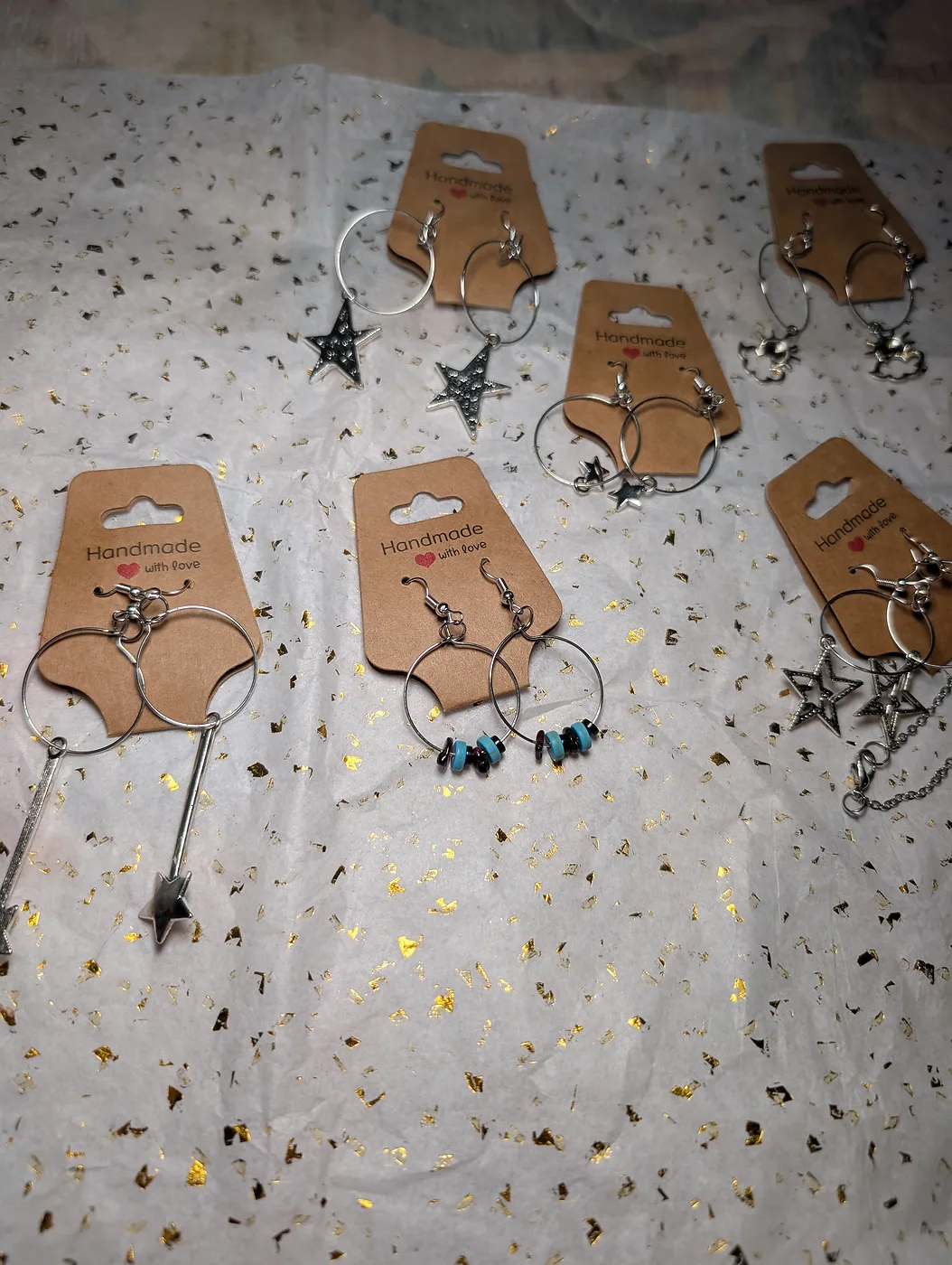 Assorted handmade earrings